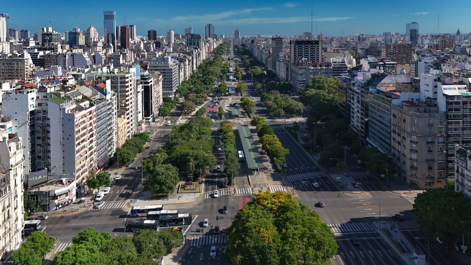 Aerial view of the Buenos Aires financial district